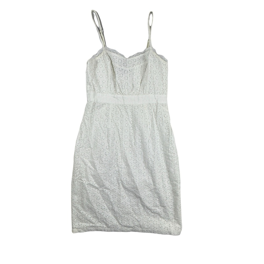 Victoria's Secret Womens 10 White Eyelet Lace Dress Cottagecore Slip Sundress‎